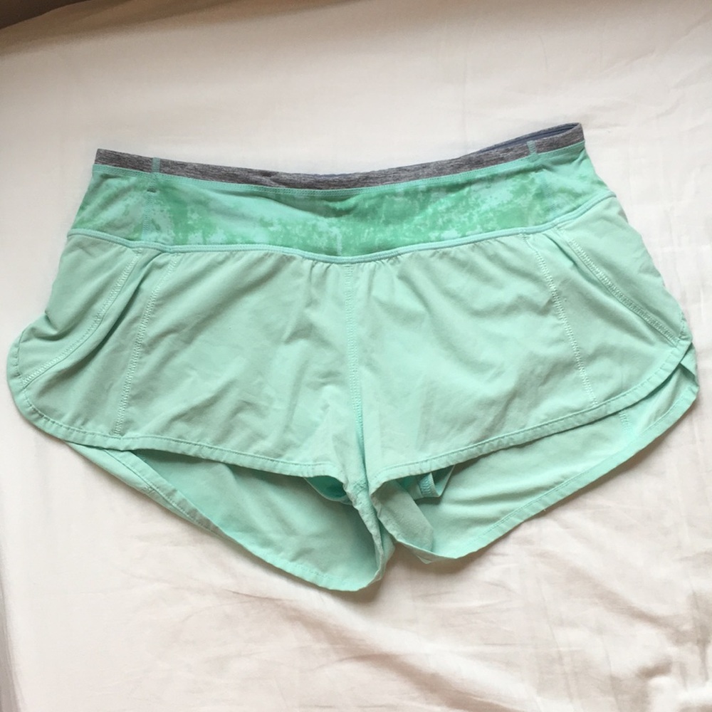 Lululemon Mint Green Speed Up Shorts